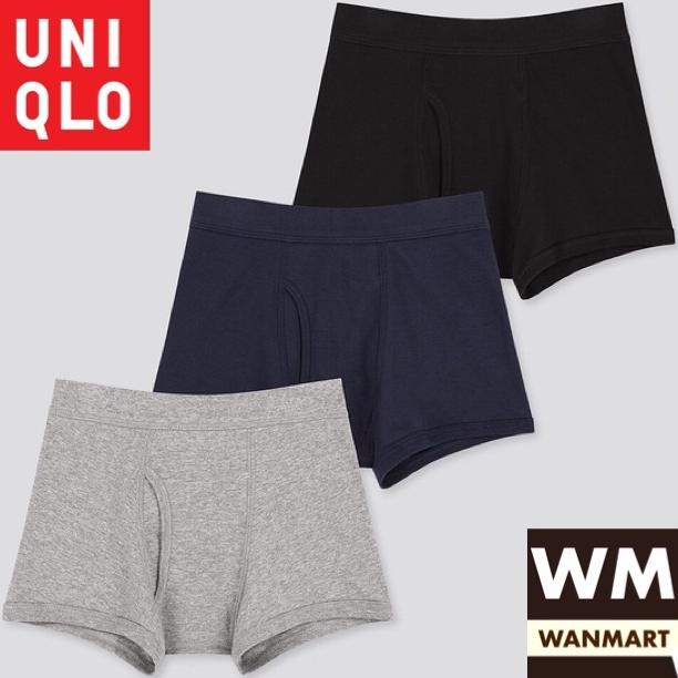UNIQLO Kids Briefs Celana Dalam Boxer Anak Laki-Laki Gray 3 Pcs