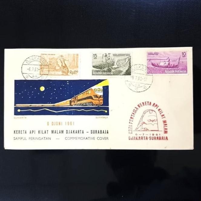 

Perangko Indonesia. Sampul Peringatan. Kereta Api Kilat. 1961. Jkt-Sby Original Dan Terpercaya