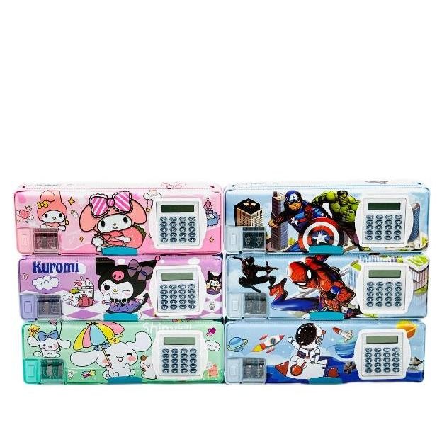

Kotak Tempat Pensil Magnet Kalkulator Spiderman Frozen Avenger Unicorn Sanrio Kuromi Cinnamorol My Melody
