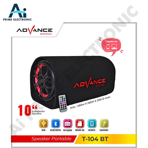 ORIGINAL ADVANCE T 104 BT Speaker Subwoofer Basstube 10 inch