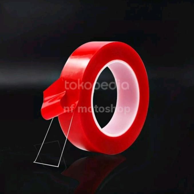 

BEBAS ONGKIR - Double Tape bening 24mm x 4,5M / Double tape transparant