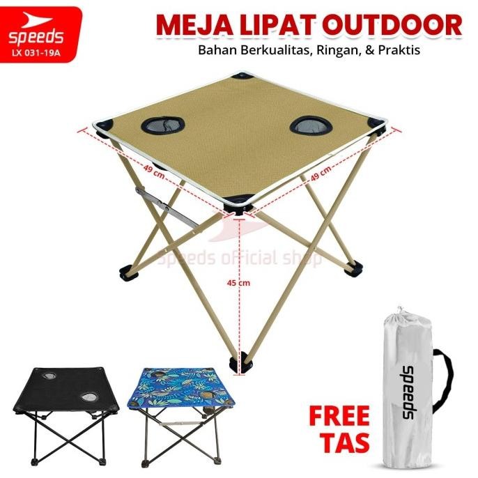 SPEEDS Meja Lipat Camping Table Meja Outdoor Indoor Lipat 031-19