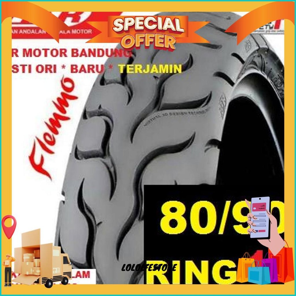 Ban Belakang Standar Motor Bebek Fdr Flemmo 80/90 Ring 17 Ban Motor Supra X Vega Jupiter Z Satria Sm