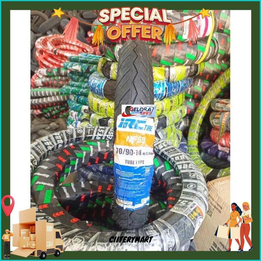 Pilih Salah 1 Ban Motor Metic Depan 70/90-14 Irc Kingland Aspira Rich Stone Ban Ring14 Mio Fino Spin