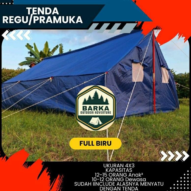 Hab Tenda Pramuka/Tenda Regu Kapsitas 15 Orang Untuk Anak-Anak Dan 12 Orang Untuk Dewasa