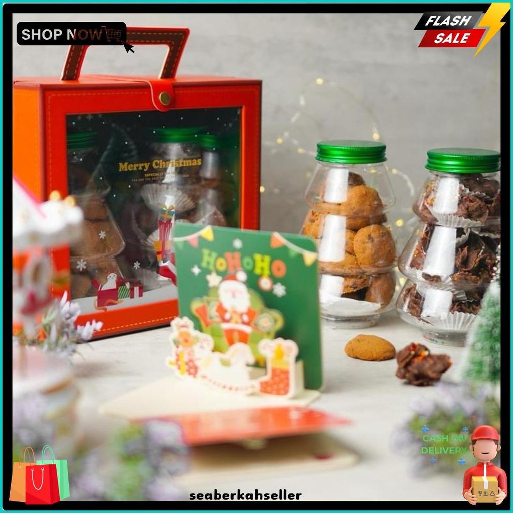 

Chritsmas Tree Hampers / Parcel Natal / Christmas Gift / Gift / Nastar Wisman / Choco Cornflakes / Hampers Natal / Parcel Xmas / Christmas / Cookies / Chocolate Cornflakes / 2 Toples (Murmer)