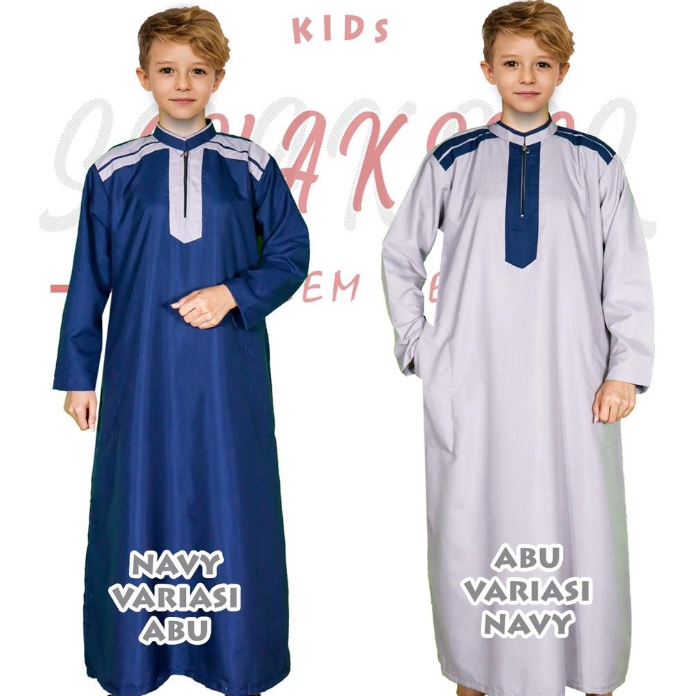 Jubah Anak Laki Laki Baju Gas Anak Laki Laki 2 - 14 Tahun Shakeil