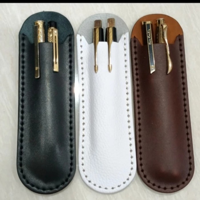 

Farizal - Holder /Case/Tempat Pena Kulit Asli Ori Isi 2 Pena