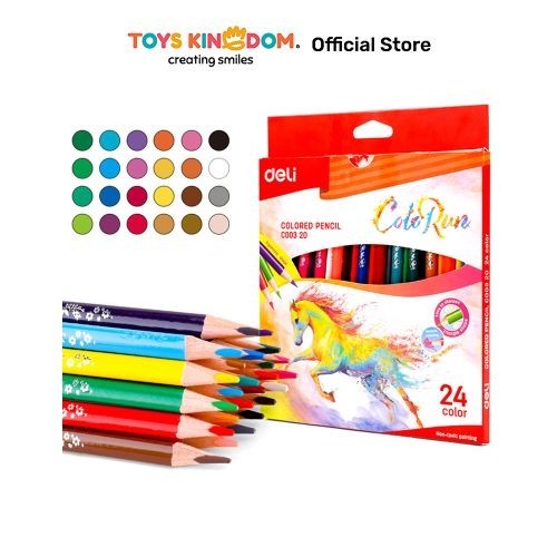 Toys Kingdom Deli Set 24 Pcs Pensil Warna Colorun Ec00320