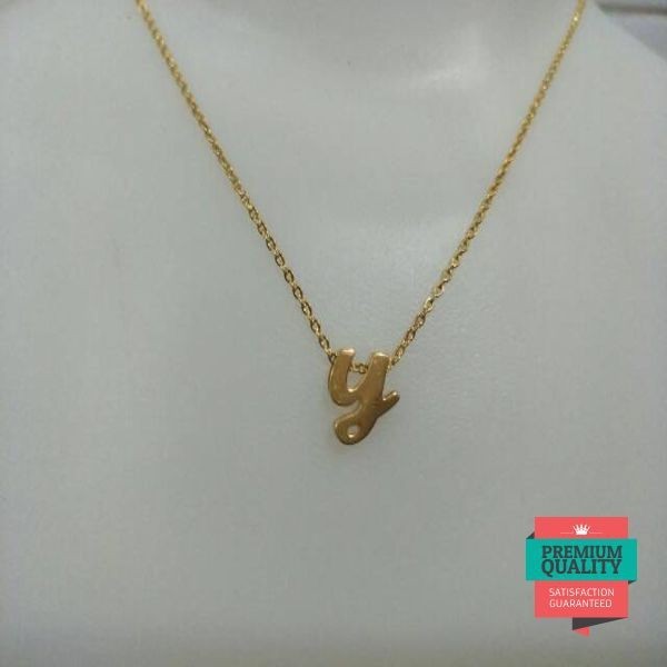 Promo kalung nagita emas asli kadar 700 huruf y Keren