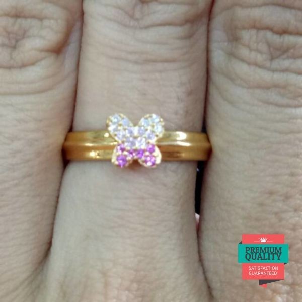 Murah Cincin emas asli kadar 700 kupu kupu no 15 Elegan
