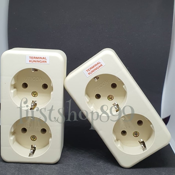 uticon stop kontak 2 lubang uticon
