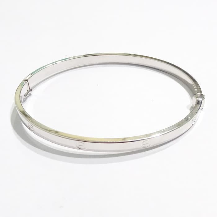 Grosir Gelang Bangle Elegant Model Emas Putih Elegan