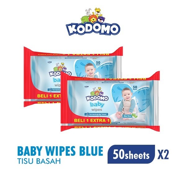 Kodomo Tisu Basah Antibakterial Classic Blue Bag Isi 50 Buy 1 Extra 1 x2