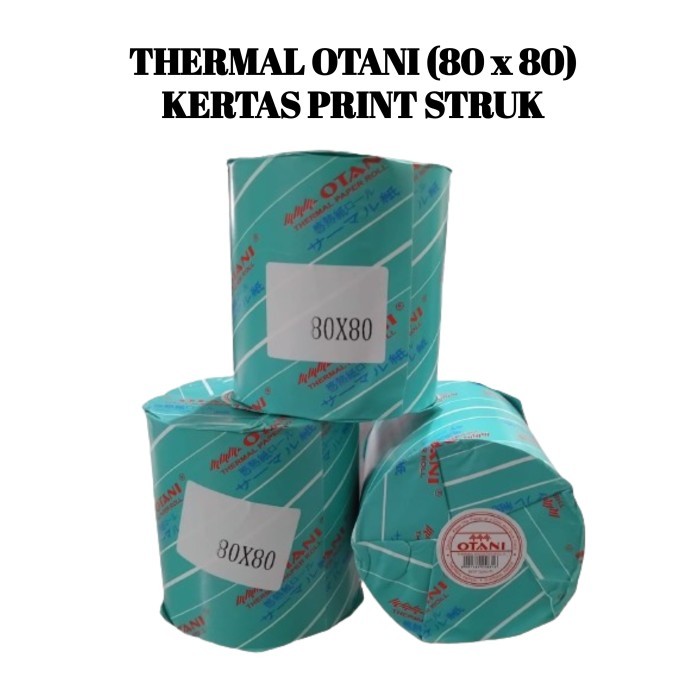 

:=:=:=:=] Thermal Roll OTANI Black 80x80 Core 19 Kertas Termal Struk Kasir Hitam