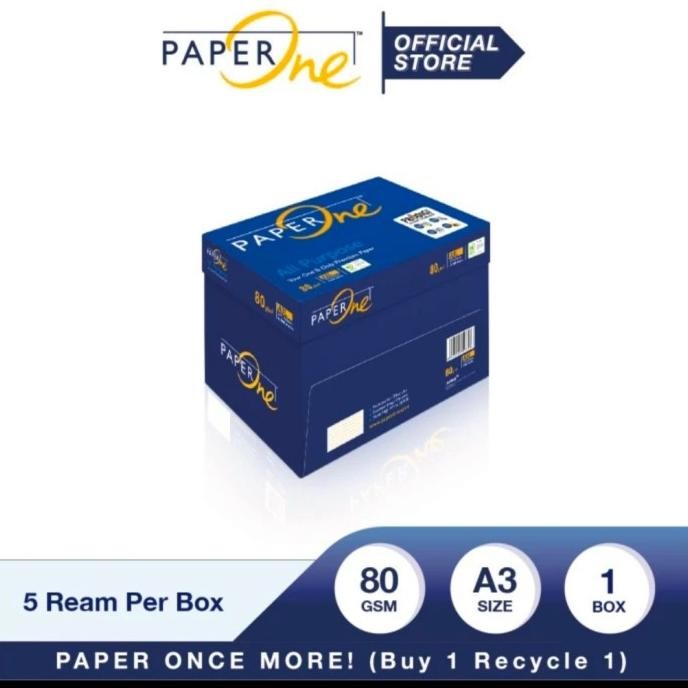 TERMURAH - KERTAS HVS A3 80 GRAM 1 BOX 5 RIM