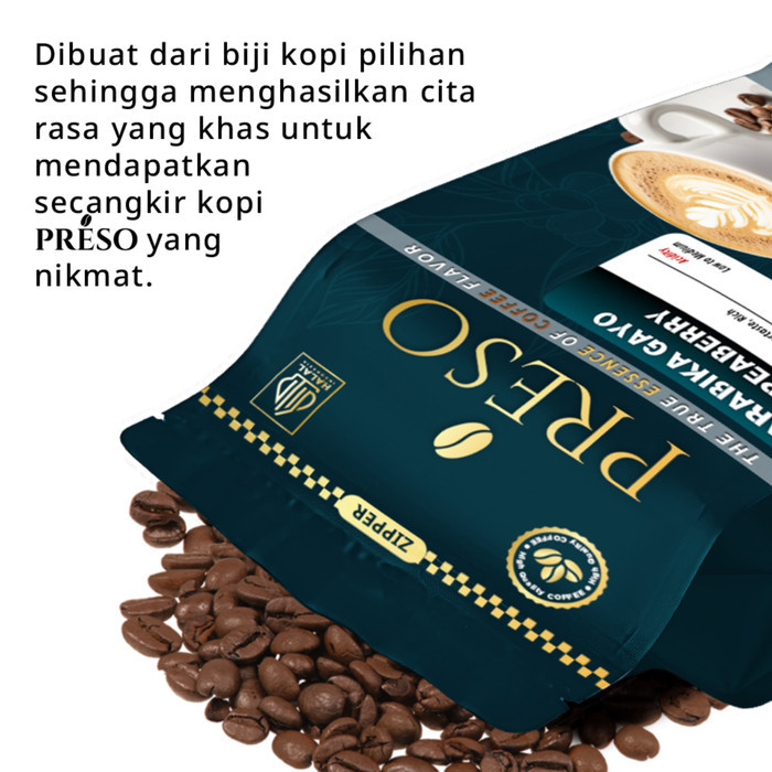 

PRESO Kopi Arabika Gayo Peaberry 1000 Gram