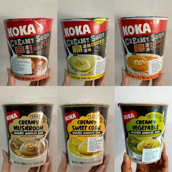 

[CUP] KOKA CREAMY SOUP SWEET CORN HOT&SOUR FISH CURRY CHICKEN MUSHROOM