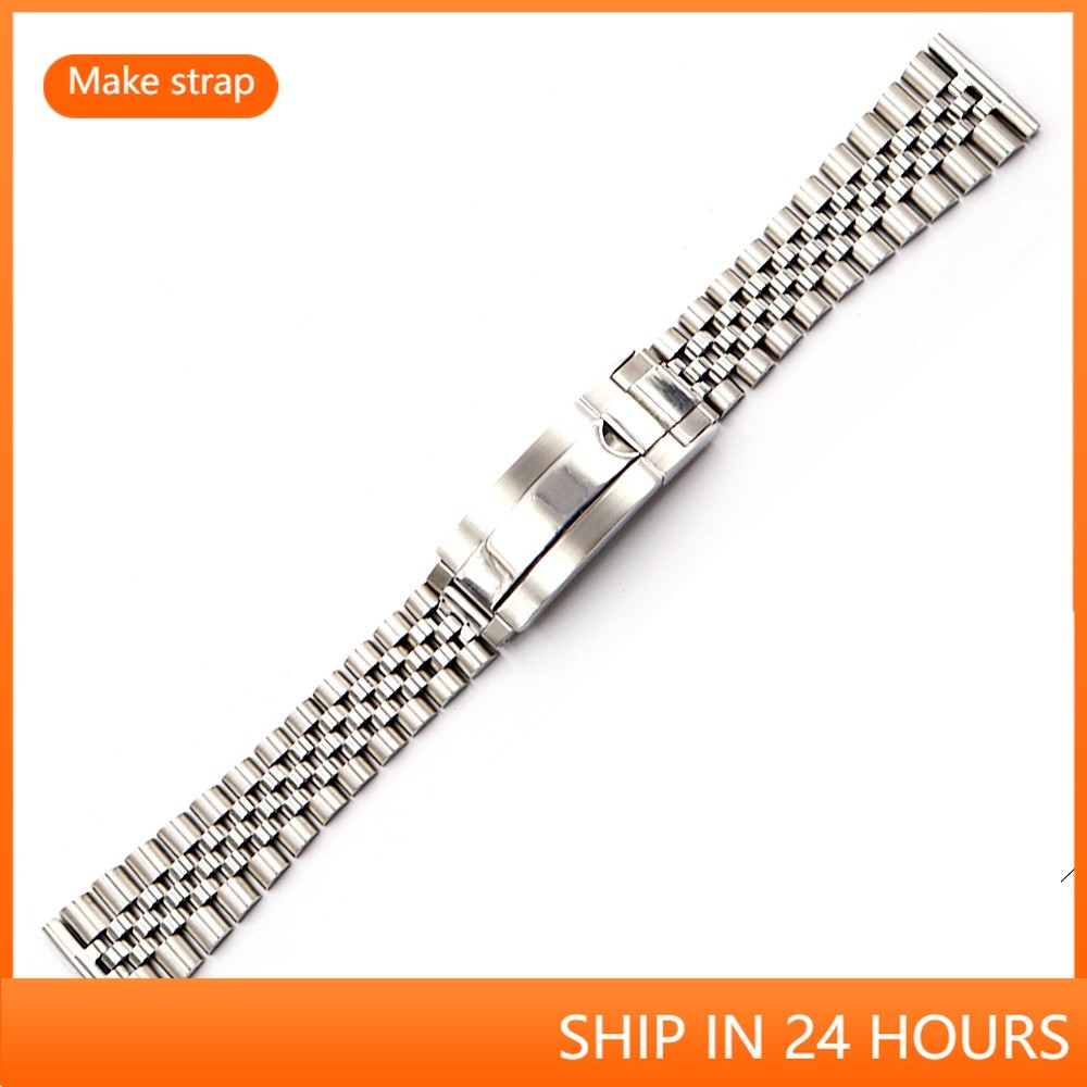 20 22mm Grosir Stainless Steel Glide Lock Pengganti Gelang Jam Tangan Tali Gelang Untuk Omega IWC Tu