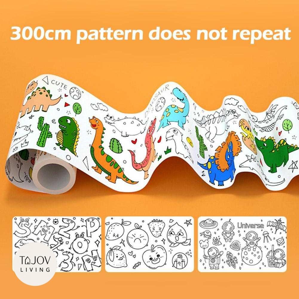 

AMSZKE Kertas Mewarnai Tempel Dinding Drawing Paper Roll 300cm - AM-33