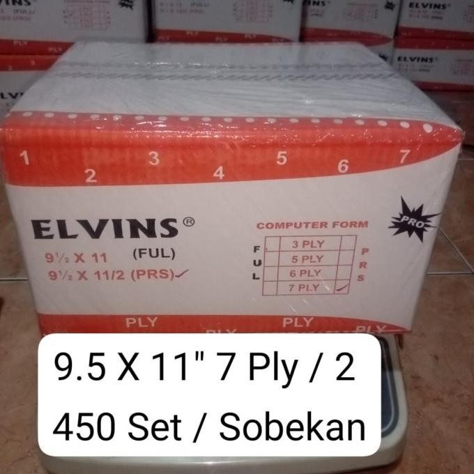 

BEBAS ONGKIR - Continuous Form 9.5 X 11" /2 7ply ELVINS/Kertas Komputer