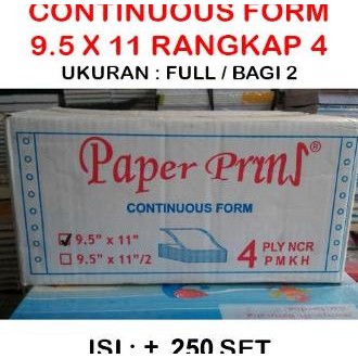 

TERLARIS - Continuous Form Paper Print 9x11 4 ply