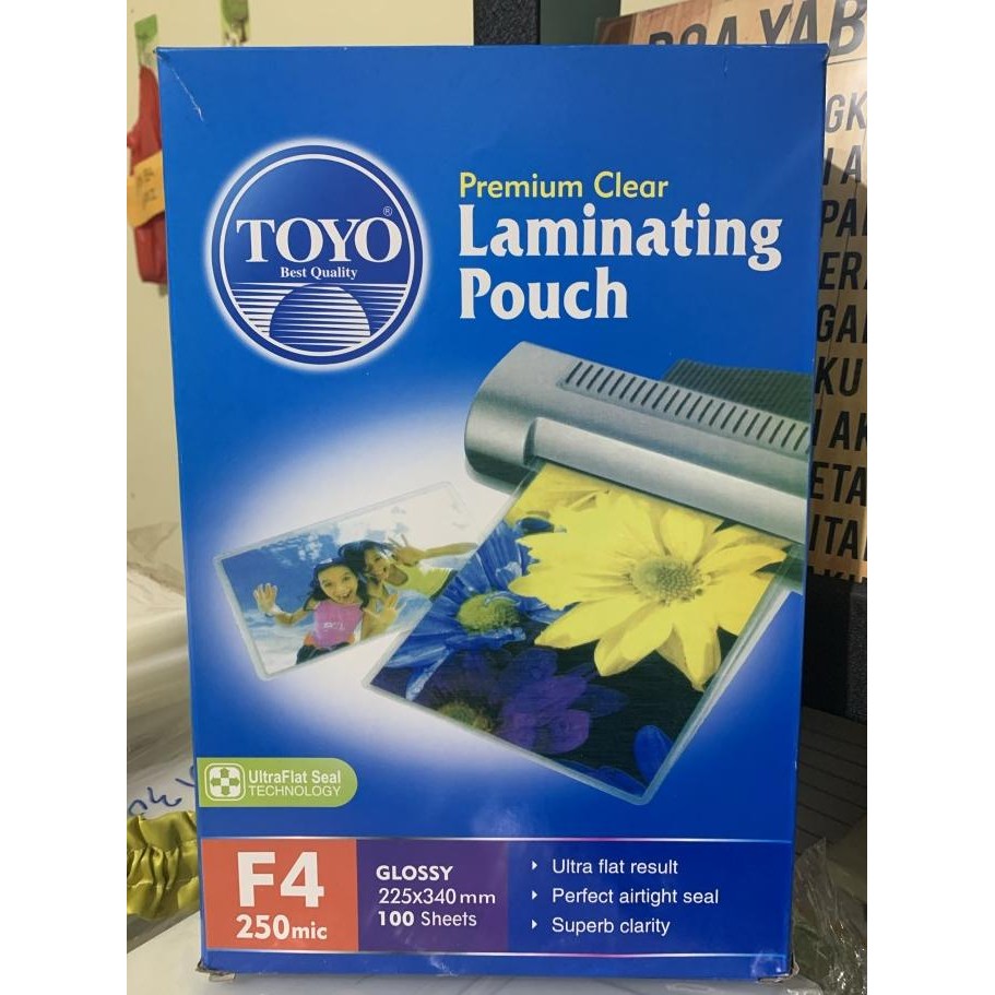 

TERLARIS - LAMINATING FOLIO TEBAL 250 MICRON ISI 100 LEMBAR