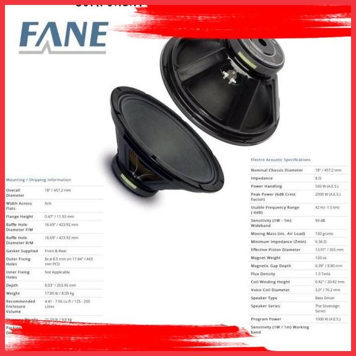 (SOU) SPEAKER FANE 18INCH SOVEREIGN 18500 ORIGINAL