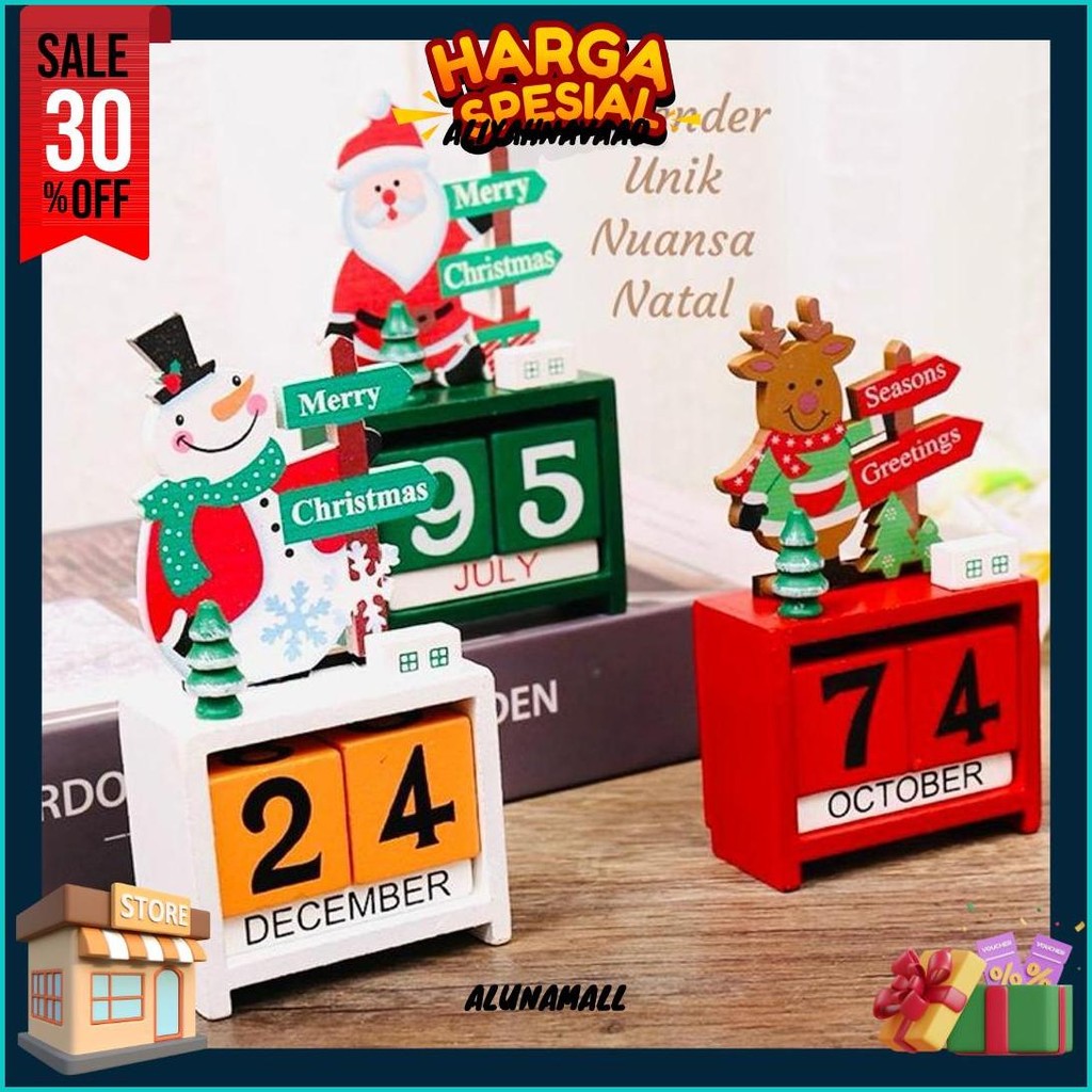 

Motif Natal Kalender Unik Nuansa Natal Bahan Kayu Tanpa Batas Kado Hadiah Christmas Murah