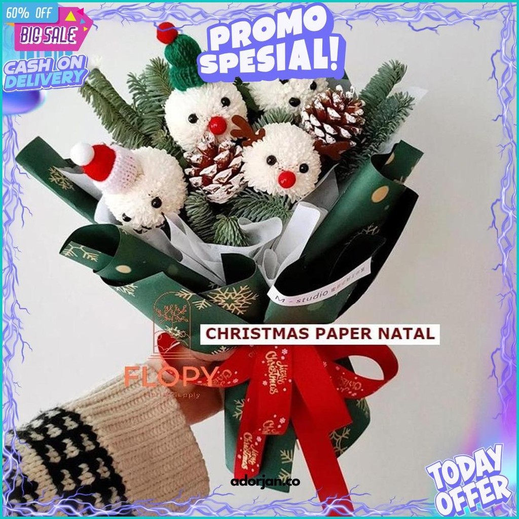 

[5 Lembar] Fw-Ch Christmas Paper Natal / Kertas Bunga / Tissue Bunga - Fwch Cod