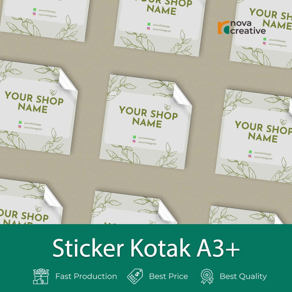 

Cetak Stiker Kotak Cutting A3+ Stiker Tahan Air Label Makanan Stiker Kemasan Stiker Segel Custom