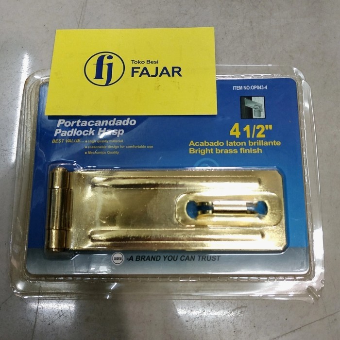 &<&<&<&] Plat gembok engsel tebal / grendel 4 1/2 inch