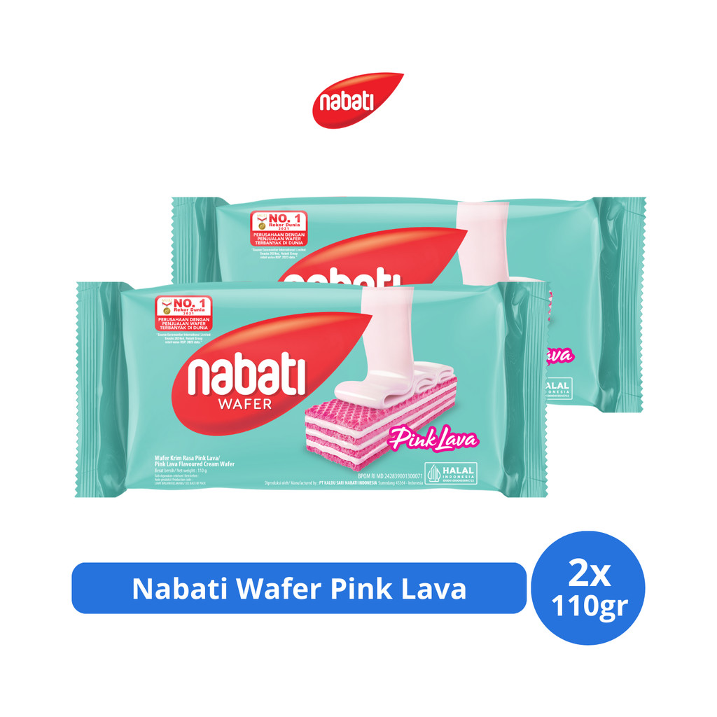 

Nabati Wafer Pink Lava 110gr x 2 pcs