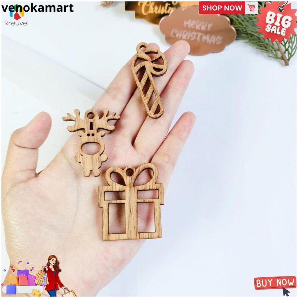 

Hang Tag Label Hiasan Gantungan Hampers Parsel Christmas Natal Kayu D Best Seller