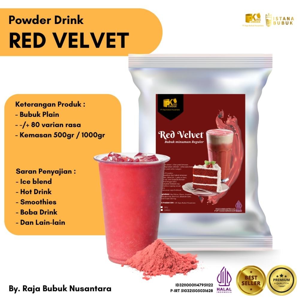 

Bubuk Minuman Red Velvet Serbuk Minuman rasa Red Velvet Powder Drink Red Velvet