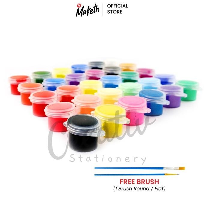 

Maketh Cat Acrylic Paint Cat Akrilik Set 3 ml 3ml APS-3S *FREE KUAS