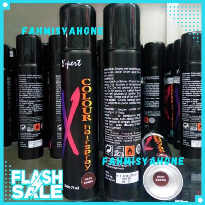 XPERT HAIR SPRAY COLOR DARK BROWN 75ML TERDEPAN