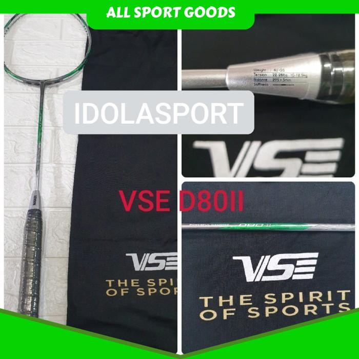 RAKET BADMINTON VSE D80 II PWRFUL NANOTEC 35LBS 4U-G5 FREE TAS ORIGNAL TERMURAH ALL SPORT GOODS 