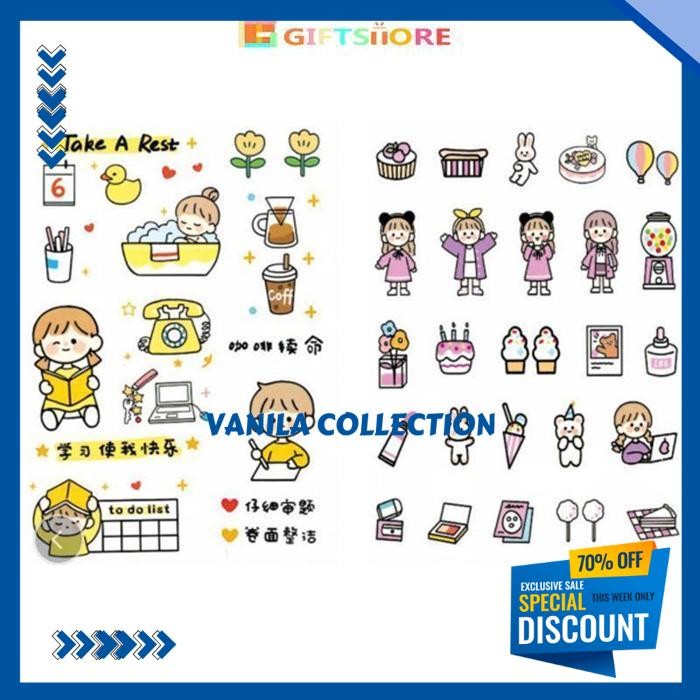 

]STIKER TELADO AESTHETIC DIY DIARY / STICKER DECORATION TUMBLR TELADO SWEET STIKER MOTIF EMOJI UNTUK DEKORASI HANDPHONE DIARY DIY SAKU STIKER ALAT TULIS TRANSPARAN TAHAN AIR CATATAN TEMPEL UNTUK KANTOR/SEKOLAH LEBIH HEMAT