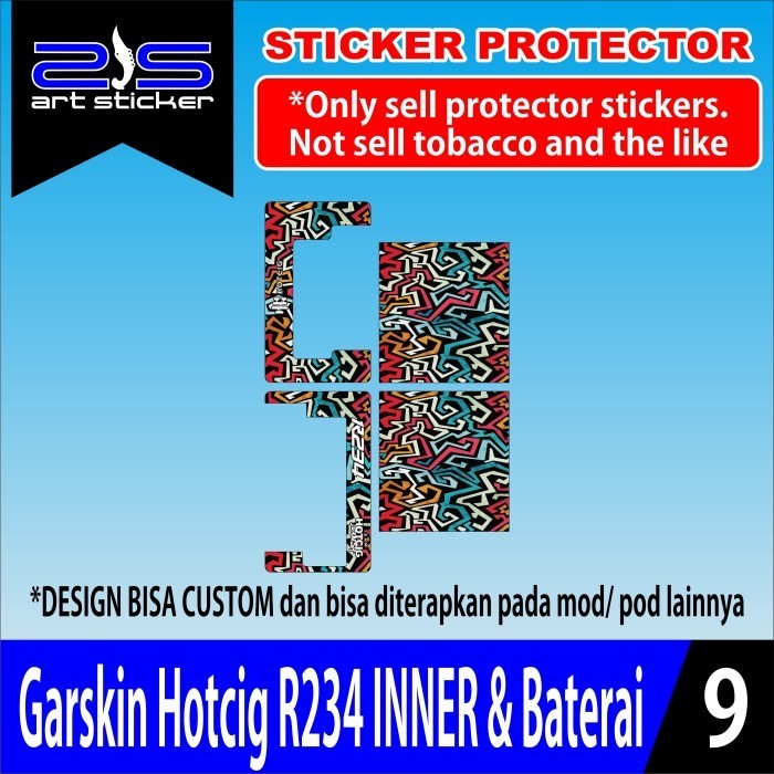 COD Inner Baterai Hc R234 Green Line Color Stiker Skin Casing Bayar Ditempat Buy1get1free