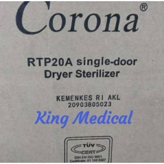 Sterilisator Corona 1 Pintu Sterilizer Autoclave Kering