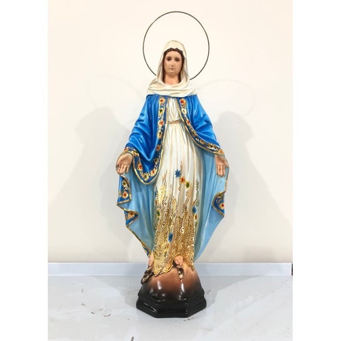 Produk Unggulan] Patung Bunda Maria Batik Gold Cantik60cm-Patung Rohani-Patung MTT