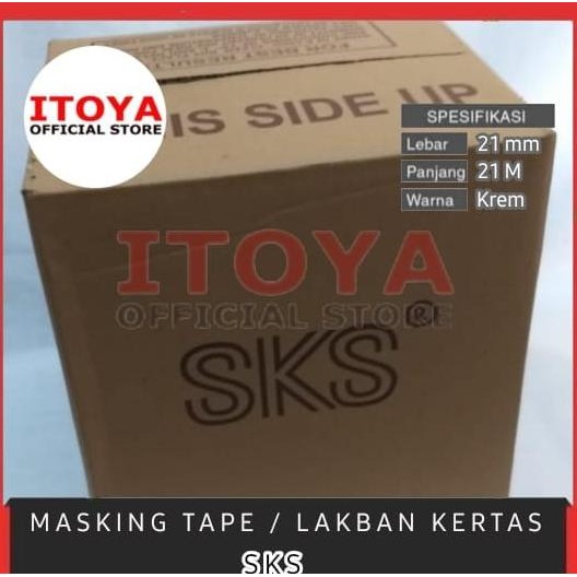 

TERMURAH - DUS /Masking Tape "SKS" 24 MM - Panjang 21 M Packing per pcs