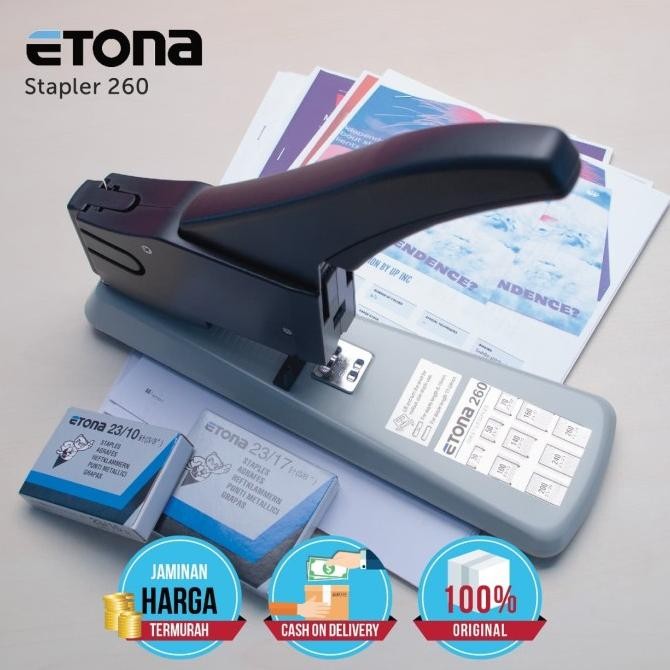 

TERLARIS - Stapler Etona 260 Heavy Duty / Stapler besar di atas 20