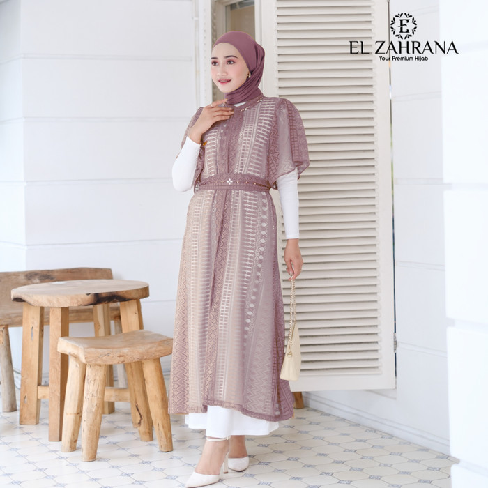 NEW RAYA OUTER CARDIGAN PESTA BRUKAT WANITA EL ZAHRANA