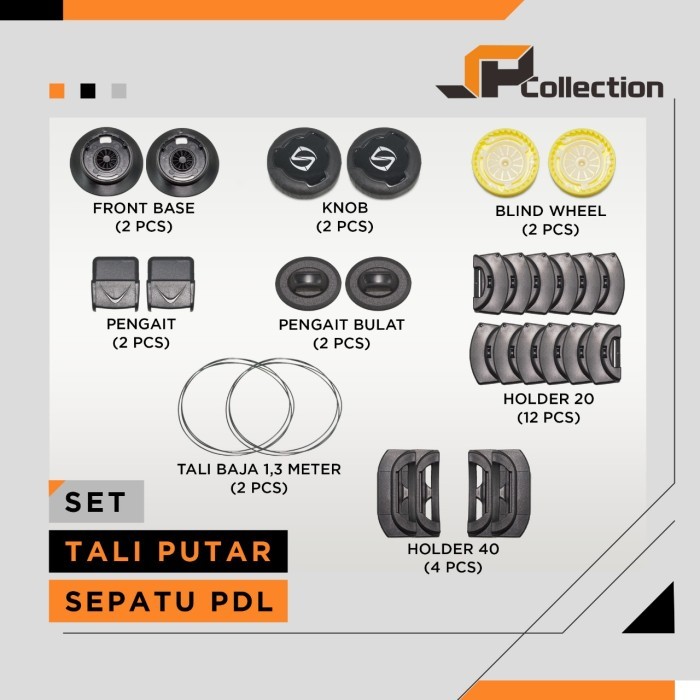 Tali Putar Sepatu PDL Tali Sepatu BOA System Spinon Tanpa Eyeled
