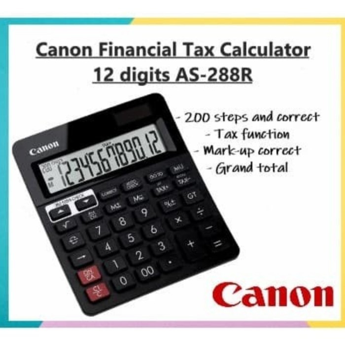 

PROMO KALKULATOR CANON AS 288R - CALCULATOR CHECK & CORRECT (BISA CEK ULANG)