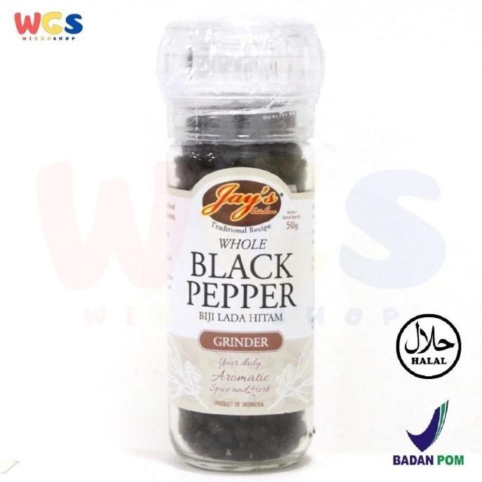 

Jays Whole Black Pepper Grinder 50 gr - Biji Lada Hitam H85S