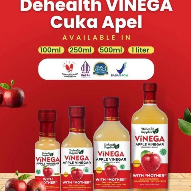 

MURAH Dehealth supplies vinega - apple cider vinegar cuka apel pelancar bab