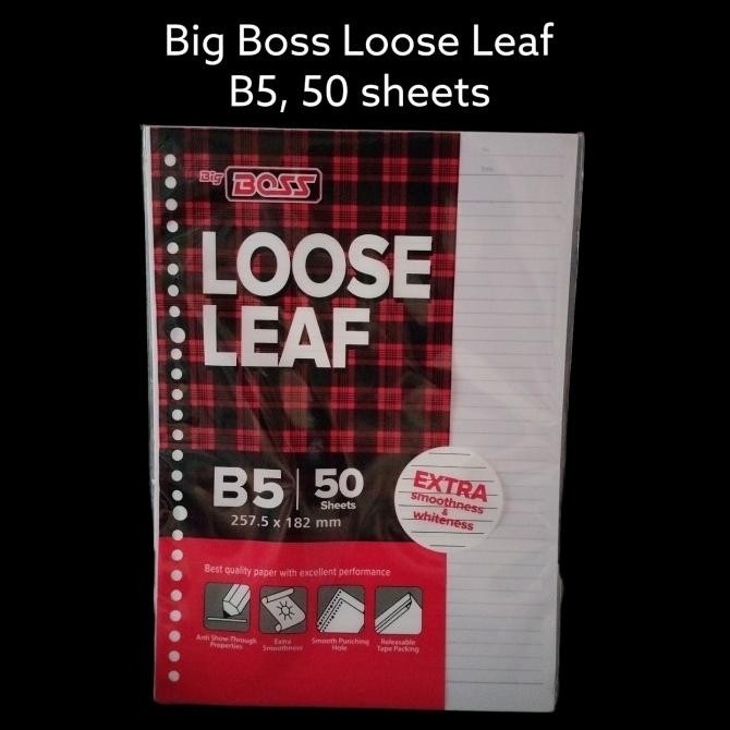 

siap kirim] Kertas Binder Loose Leaf Big Boss B5 isi 50 lembar